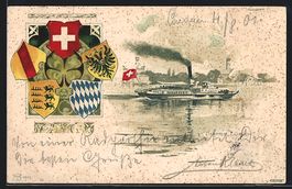 Litho Dampfer Zürich gibt Volldampf, Wa