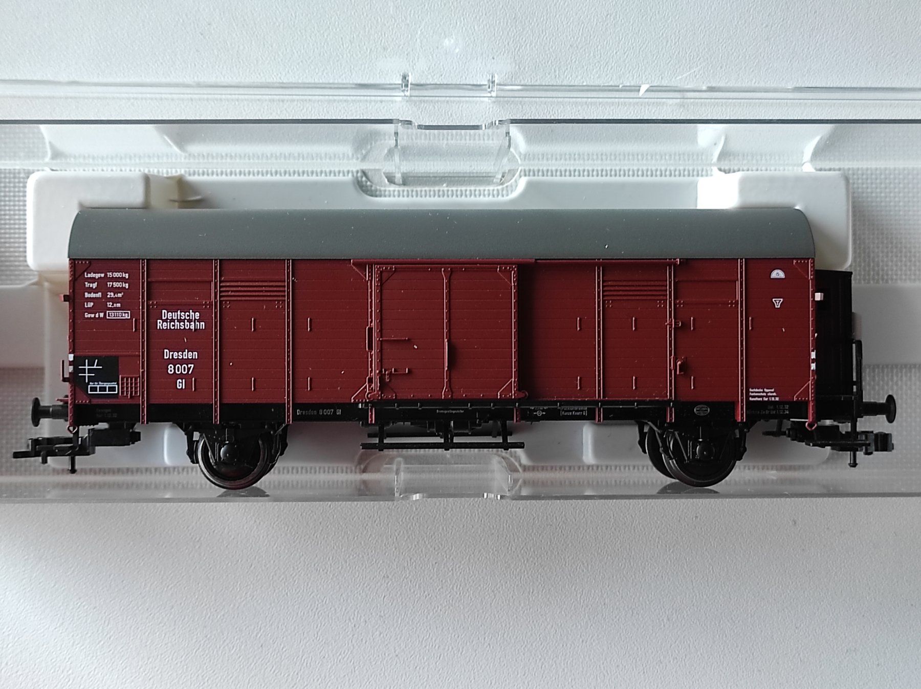 Fleischmann Modelleisenbahnen: Schiebewandwagen Gl der DRG von Fleischmann H0, GS – Neu und originalverpackt aus La Chaux-de-Fonds von Hobbymodell