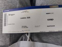 2 lakelive ticket comfort Zone pour le 1 Août
