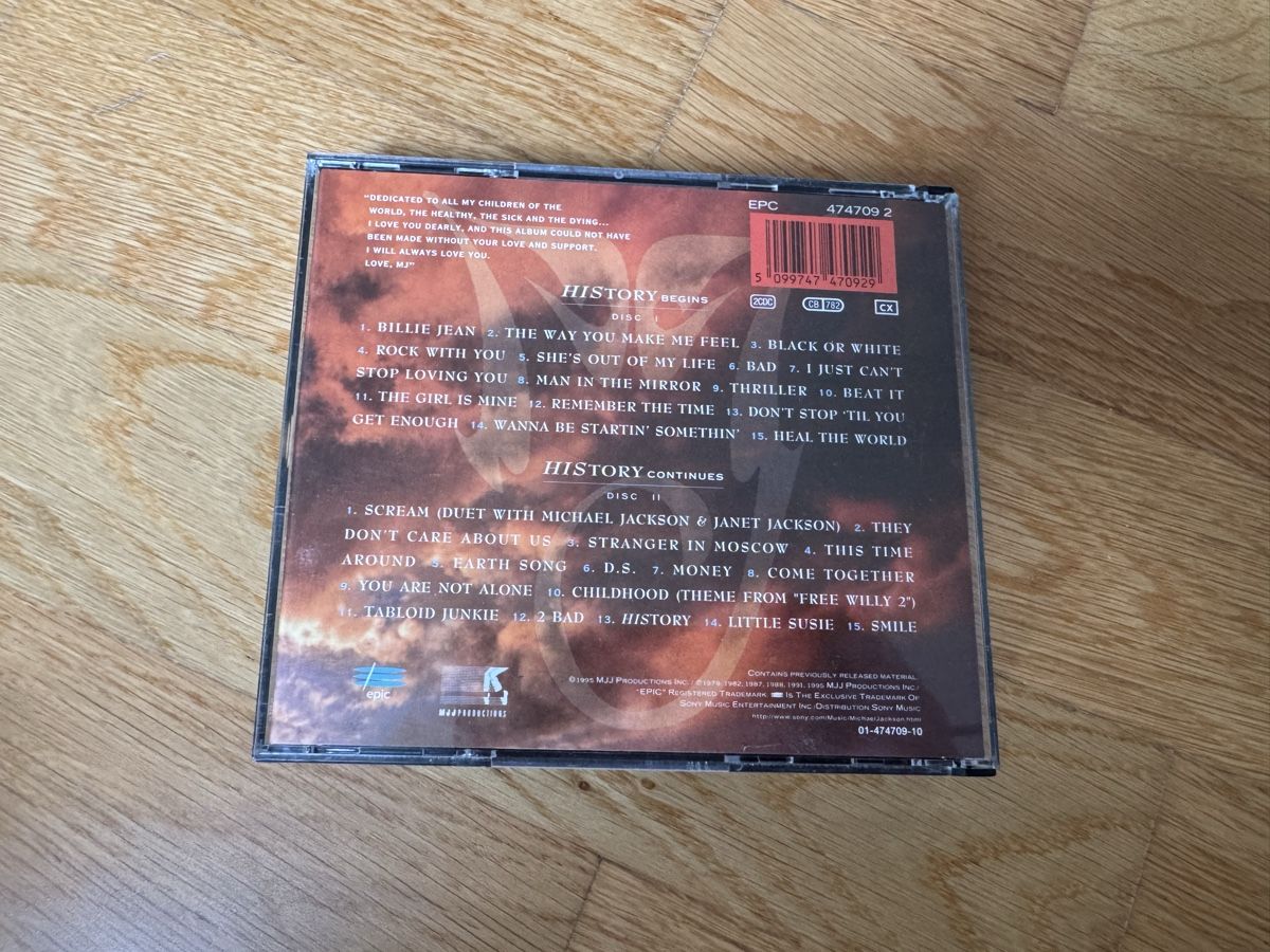 CD: Michael Jackson - History (2CD)  – Usato da Zürich venduto da wtpooh 2