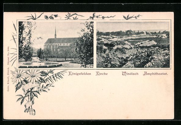Cartoline postali: Windisch, Königsfelden Kirche, Amphithe – Usato da Berlin venduto da bartko-reher