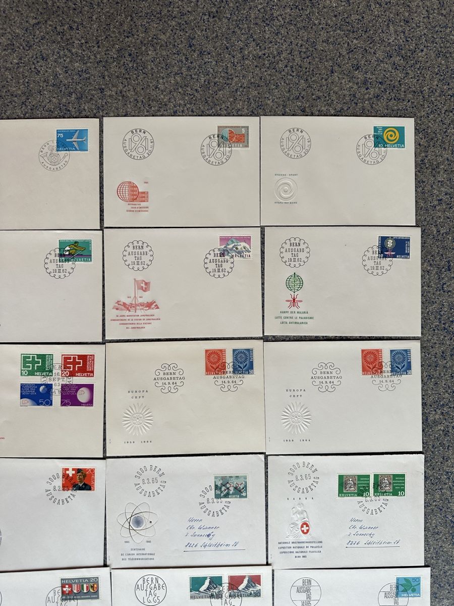 Tous les timbres: Schweiz - 55x FDC 1960 - 1966 – D'occasion à Schmitten / FR par Samsara169 3