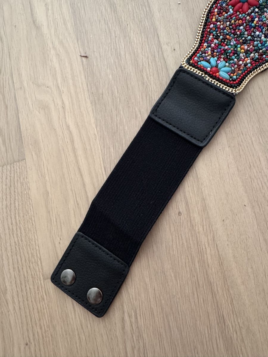 Cinture: Elastic belt beaded dragonfly flowers size S M – Usato da Dübendorf venduto da ClaraS. 4