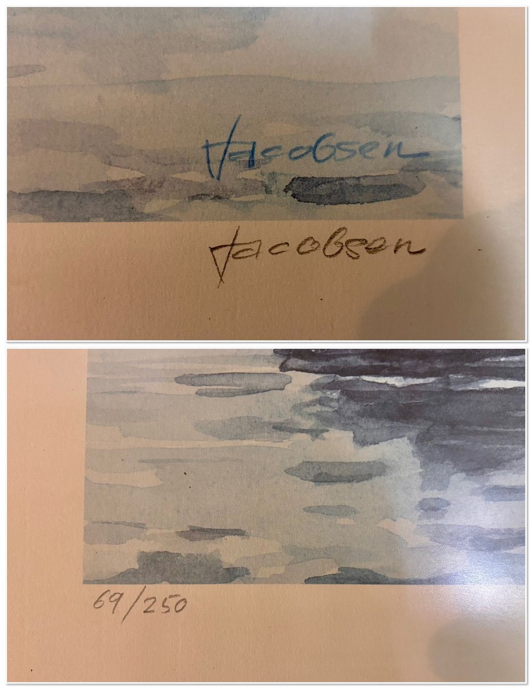 Foto & Immagini: Kunstdrucke Knud Jacobson signiert 3er Set gerahmt – Usato da Hindelbank venduto da brm_72zv 4