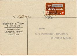 Mosimann & Thaler Spirituosenhandlung Langnau BE 1942
