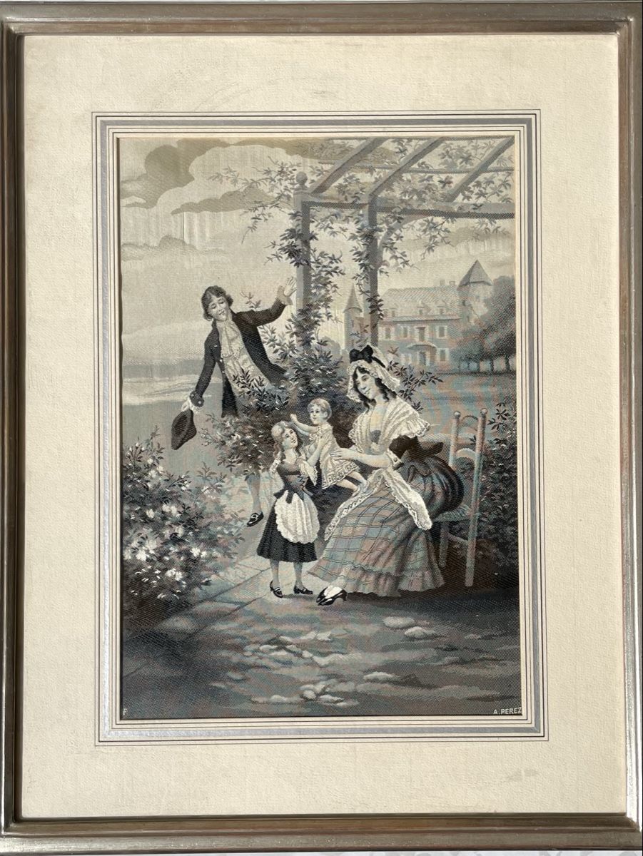 Gemälde: A. Perez tableau de soie tissée  – Gebraucht aus Biel/Bienne von Galaq