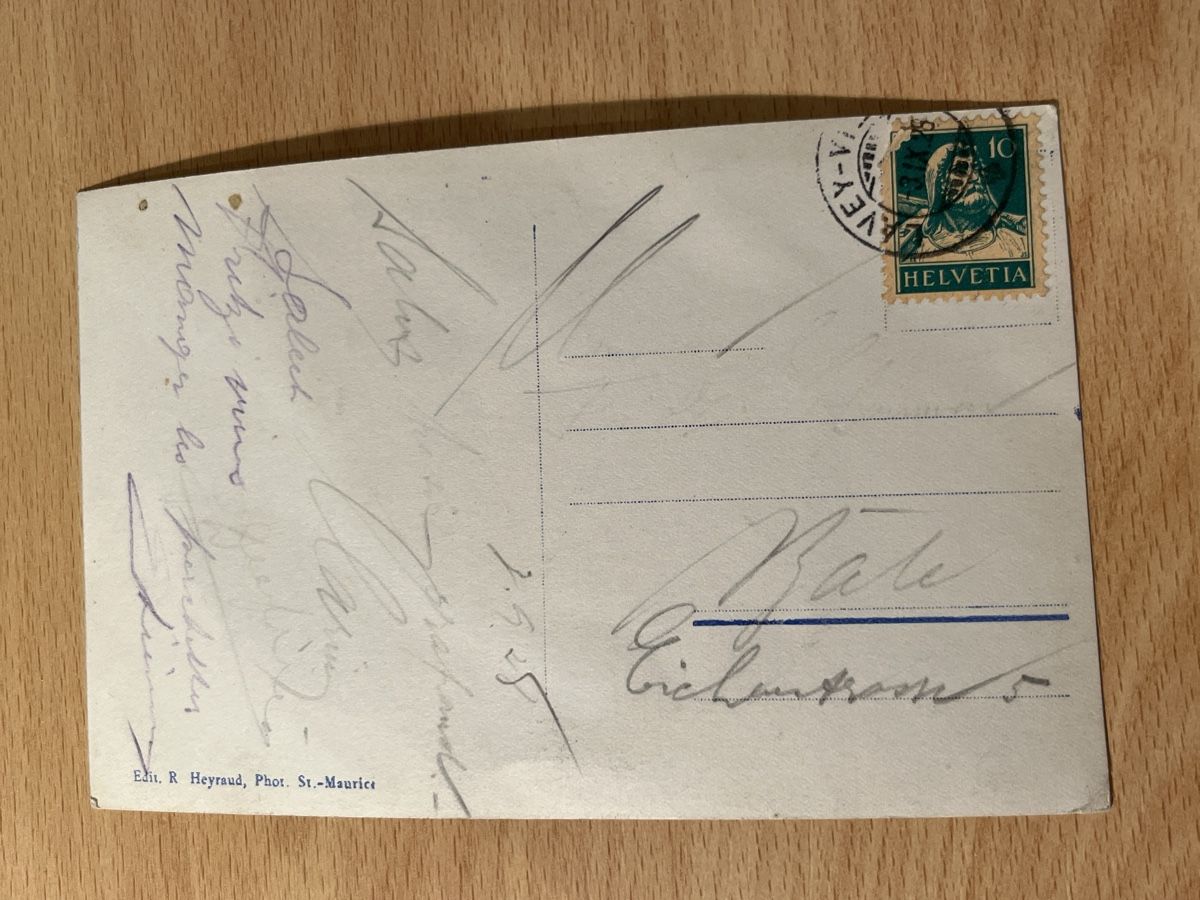 Cartoline postali: Alte Ansichtskarte St. Maurice VS, handsigniert, Top! – Usato da Hinwil venduto da Chuan2 1
