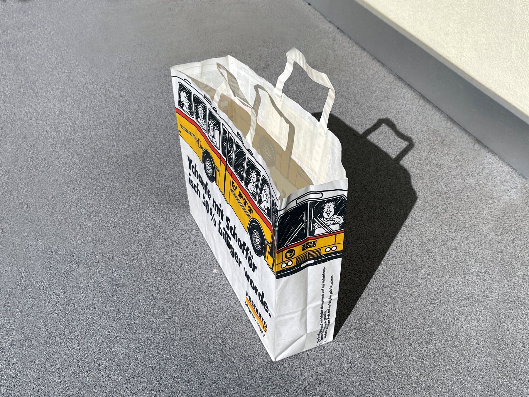 Borse: Postauto Reisepost PTT Saurer FBW Werbeartikel Papiertasche – Nuovo (secondo la descrizione) da Bern venduto da AWiBe 3