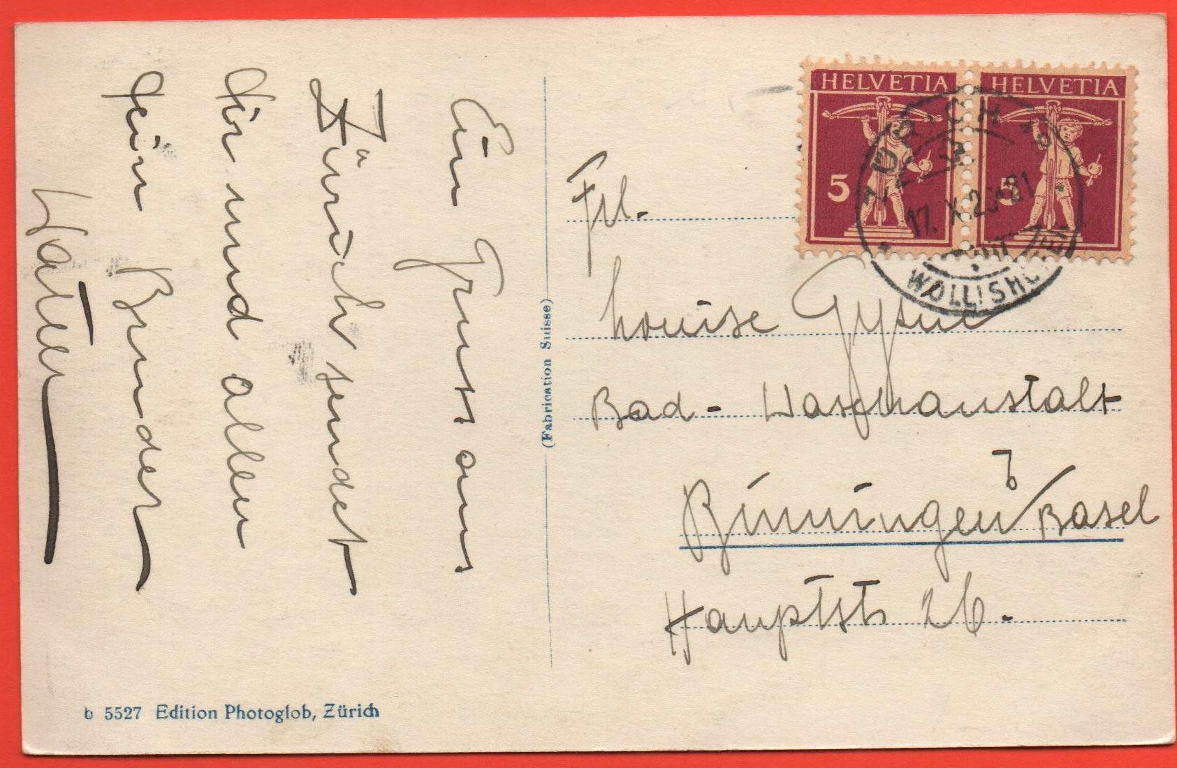 Cartoline postali: ZÜRICH und die Alpen – Usato da Jona venduto da philajona 1