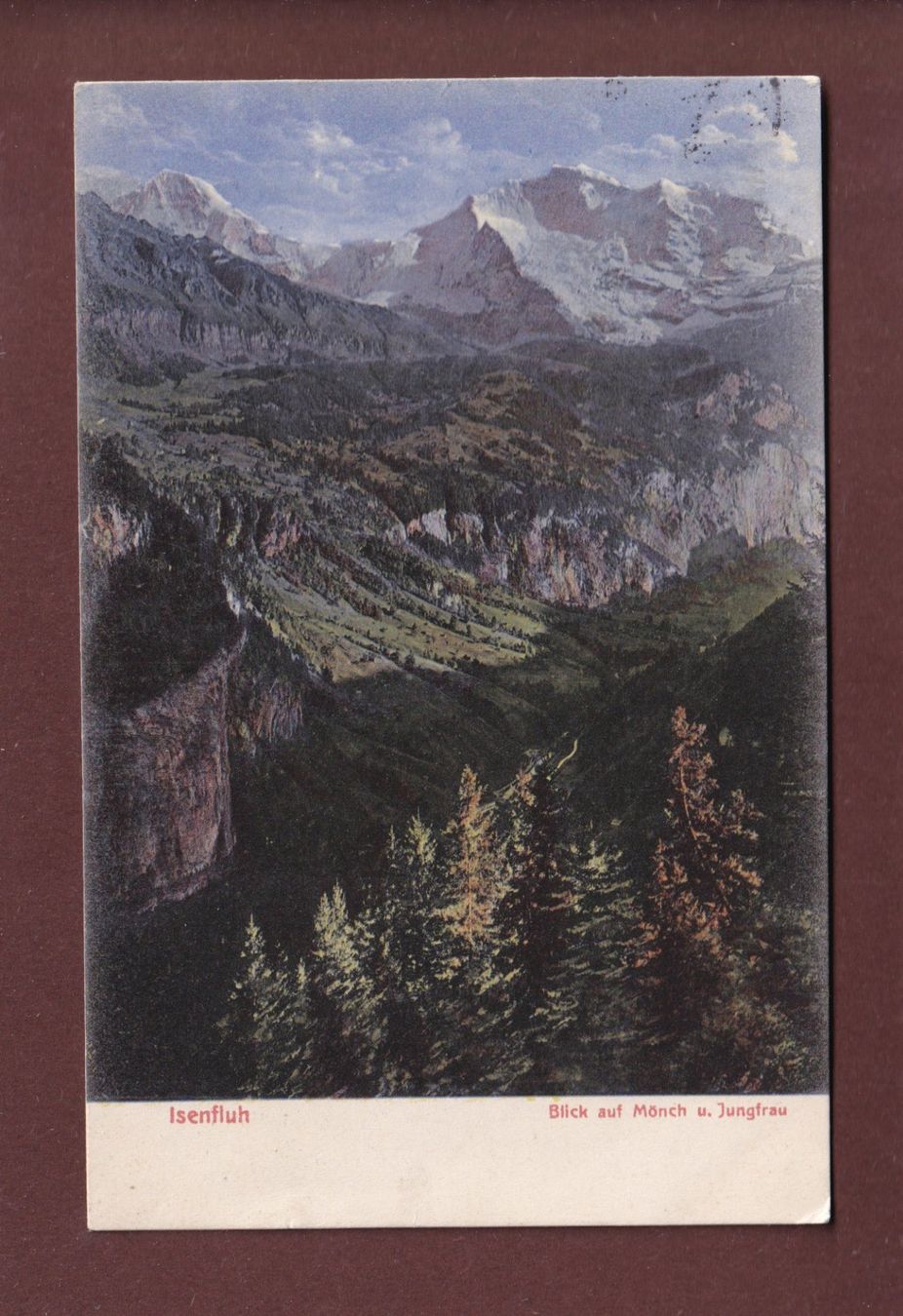 Cartoline postali: ISENFLUH - Jungfrau - 1913 – Usato da Pully venduto da nicecards