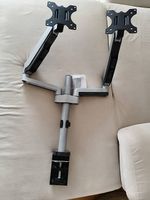 Dual monitor mount for desk