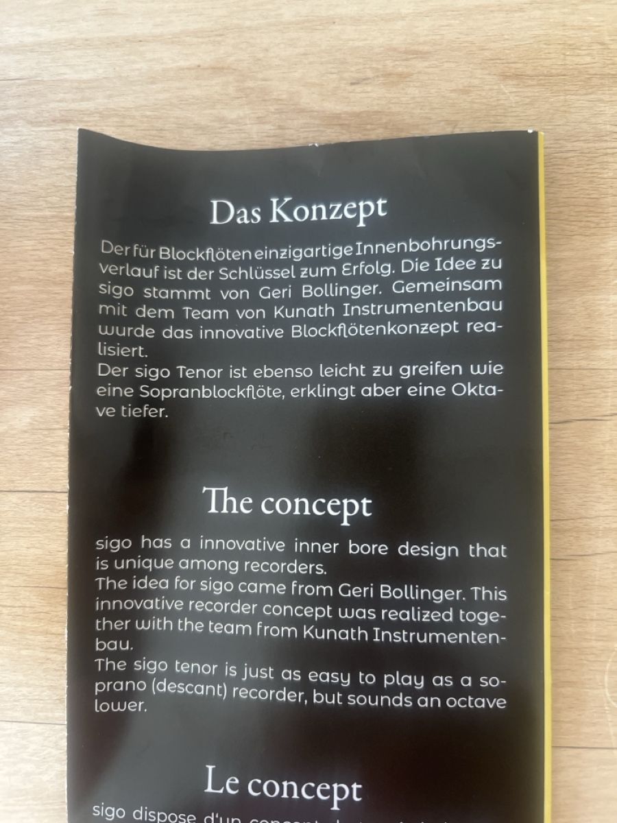 Musikinstrumente: Sigo Tenor Blockflöte von Kunath – Neu (gemäss Beschreibung) aus Allschwil von Fabienne0124 1