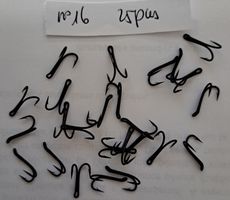 25 hameçons double à saumon h 16 Doppelhacken für Lachs