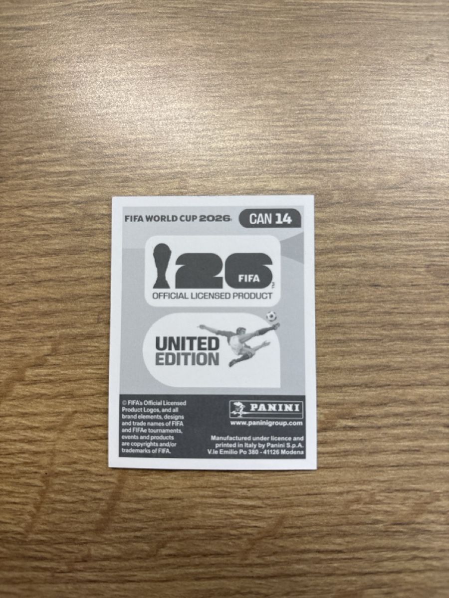 Panini Carte collezionabili: Panini Fifa WM 2026, CAN 14 – Nuovo (secondo la descrizione) da Niederwil AG venduto da pat_l6fn 1