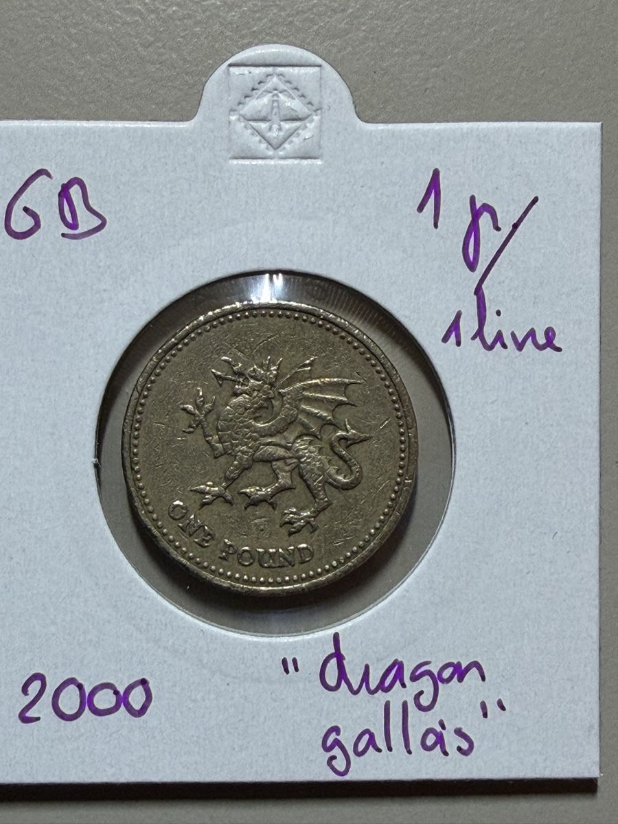 Tutti le monete: GB - 1 pound - 2000 - Dragon Gallois  – Usato da Payerne venduto da Mike1682