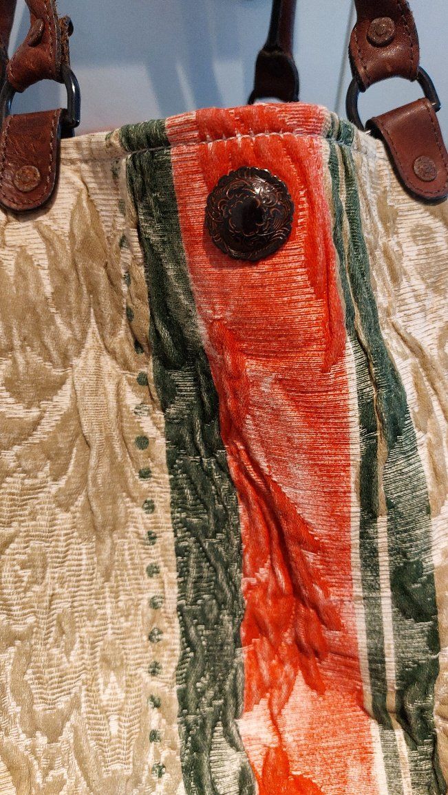 Taschen für Damen: Edle Damentasche mit Lederdetails, Vintage Stil – Gebraucht aus Altendorf von Markus049 1