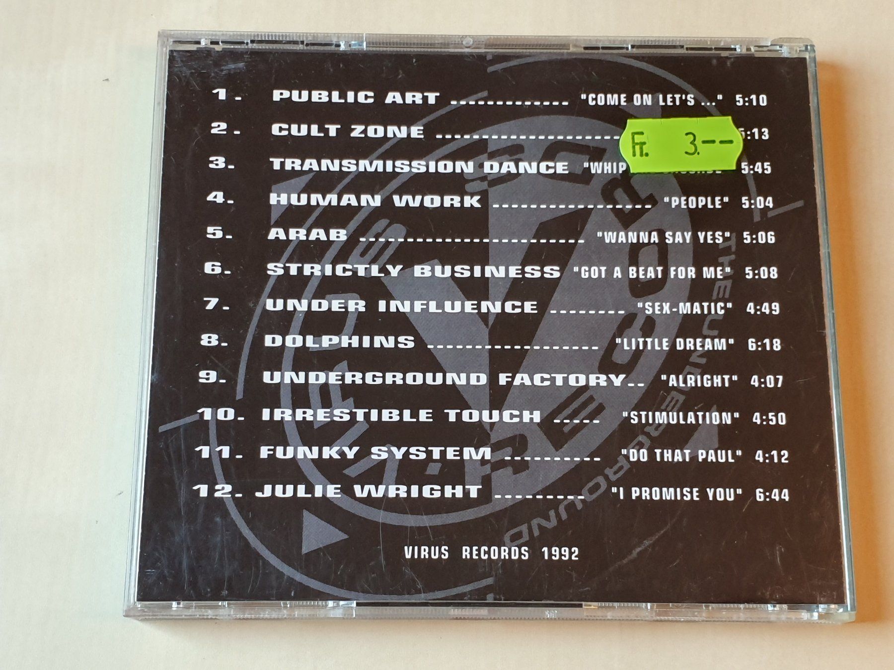 CD: The Underground Virus Records – Usato da Stansstad venduto da collectorsshop 1