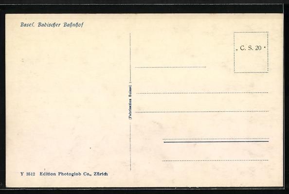 Cartoline postali: Basel, Badischer Bahnhof mit Strassenbah – Usato da Berlin venduto da bartko-reher 1