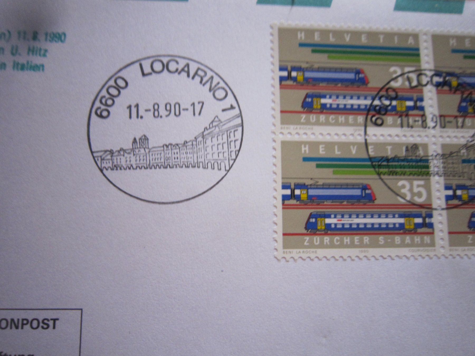Tutti i francobolli: Ballonpost 1990 Stempel Locarno – Usato da Giubiasco venduto da sal_9j6w 1