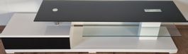 TV Lowboard schwarz/weiss Glas/Holz guter Zustand