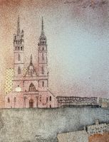 CZINNER Ossi (1925-2014) - Kathedrale - Lithographie