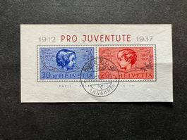 1937 Pro Juventute Block gest    (A268)