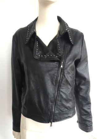 TWINSET MILANO Leder Imitat Jacke Top Zustand, IT44/DE38