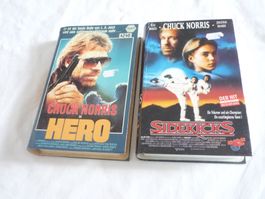 Rare VHS Erstausgabe - 2x Chuck Norris HERO + SIDEKICKS
