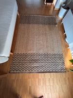 Teppich Naturfaser Zickzack Muster 162x235 cm guter Zustand