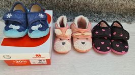 3 x Hausschuhe der Marke Elefanten, Smile und Cupcake, Gr.20