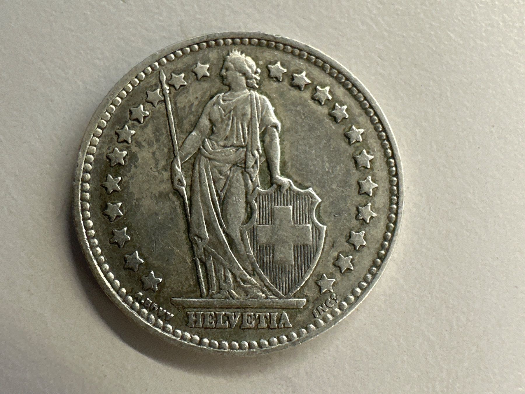 Tutti le monete: 1 Fr. Silber Schweiz 1955 ss – Usato da Herisau venduto da herau 1