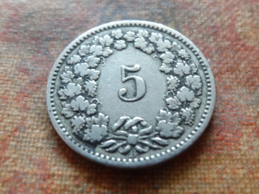 Tutti le monete: 5 Rp. 1893  (C) – Usato da Romanel-sur-Lausanne venduto da Swift13 1