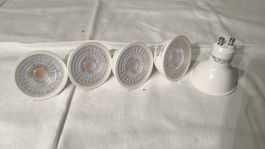 4 Stk. LED Lampen GU10 Fassung, warmweiss, neuwertig