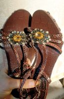 GALLERY PUMPS 37 LEDER GOLD BRAUN STRASSSTEINE SCHUHE TOP