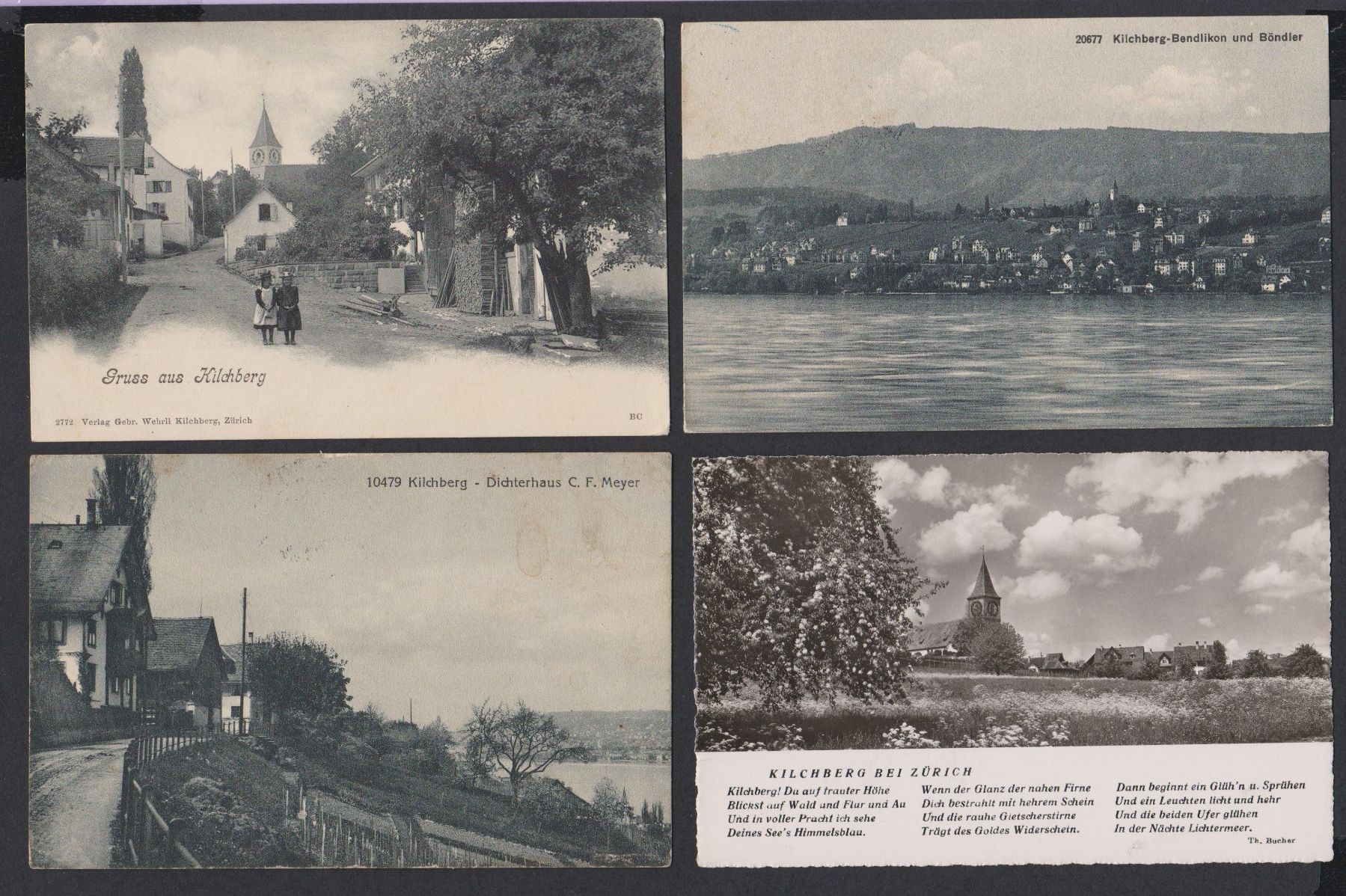 Cartoline postali: Kilchberg  ZH   :   4 alte Ansichtskarten – Usato da Vitznau venduto da Ropaku
