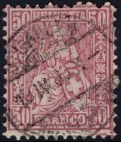 50 Rp. Sitzende Helvetia mit Vollstempel ST. GALLEN 19 IV 80