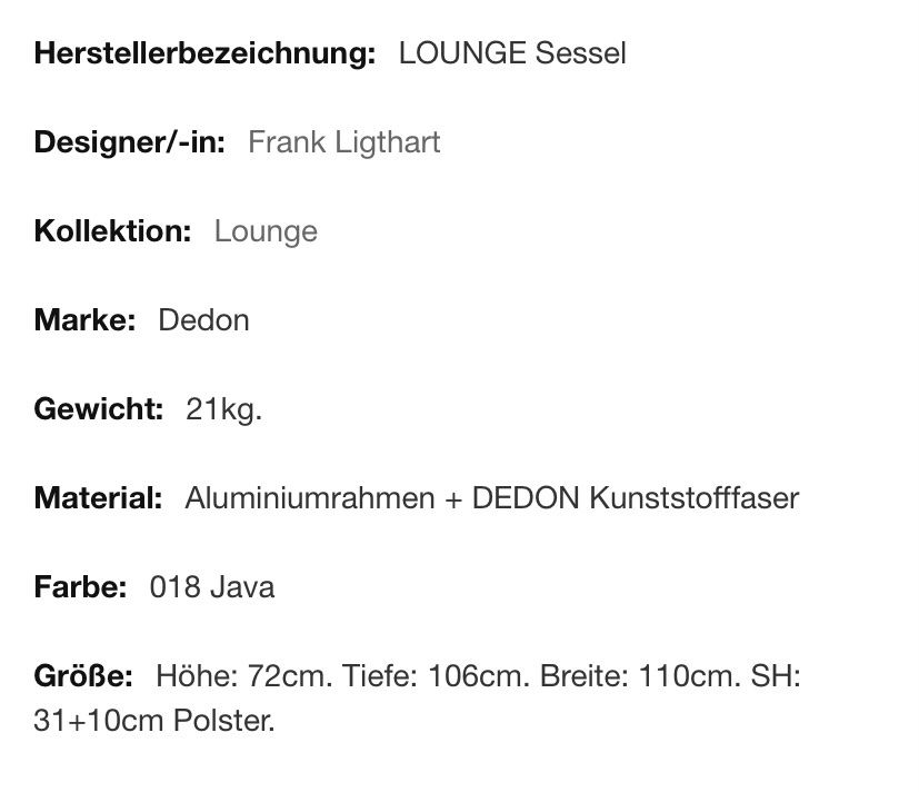 Divani: Dedon Lounge Gartenmöbel 1 Sessel & w Eckmodul – Usato da Grenchen venduto da YoshiSan74 3