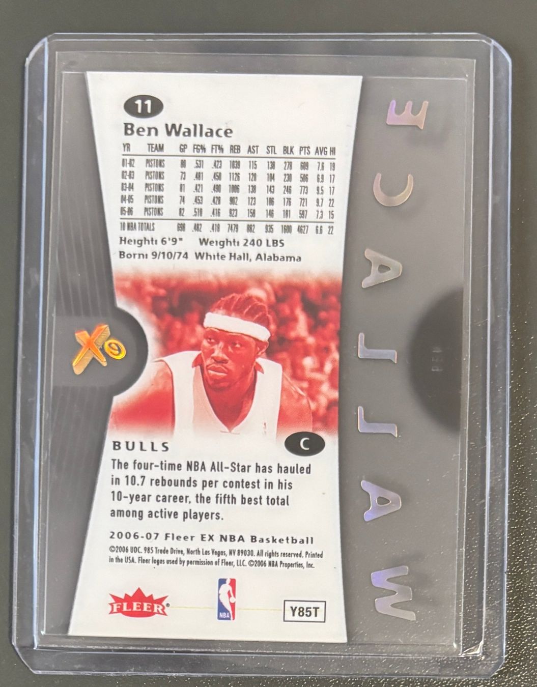 Nba Sammelbilder & Trading cards: NBA Ben Wallace 2006-07 E-X Acetate Card – Neu (gemäss Beschreibung) aus Muri b. Bern von winningloser 1