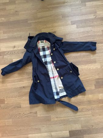 Burberry Trenchcoat Mantel Nova Check dunkelblau S