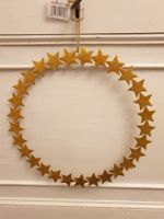 Weihnachtsdekoration Kranz Metall Goldfarben Weihnachten