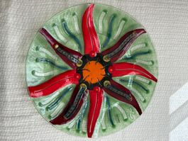 Piatto / Centro Tavola Artistico in Vetrofusione - Richard G