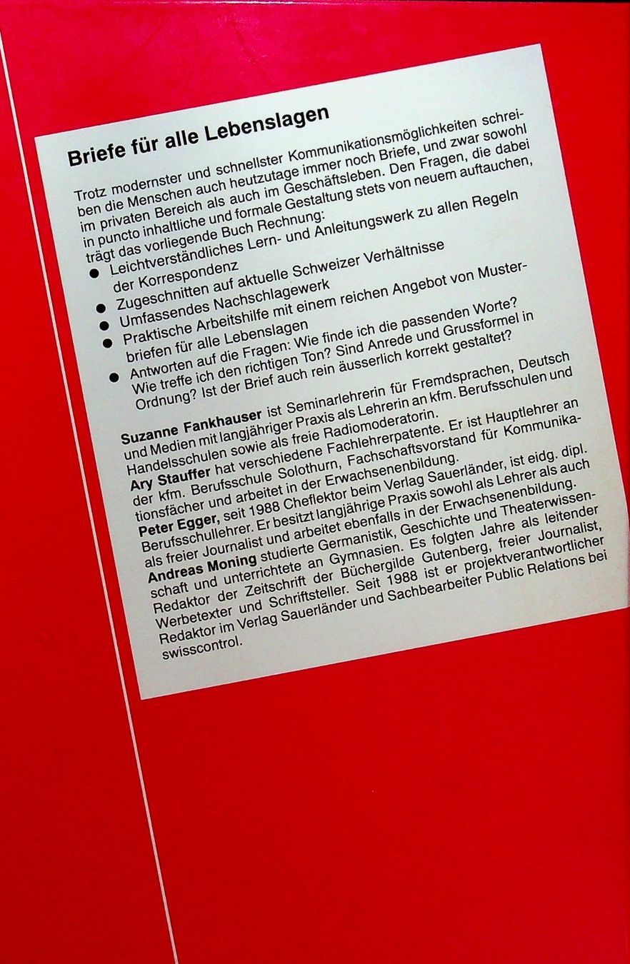 Libri: Schweizer Korrespondenz Theorie + Praxis d. Briefeschreibens – Usato da Reitnau venduto da Zaomir 1