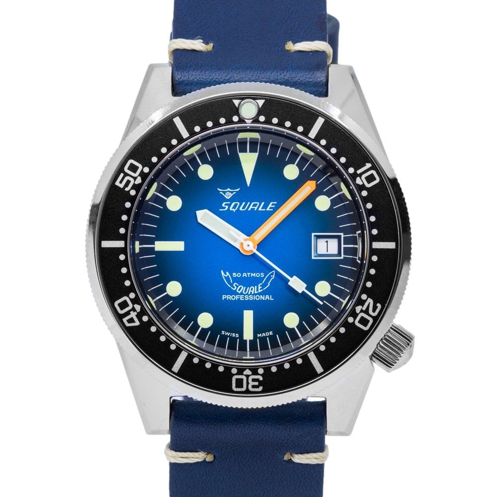Squale Uhren: Squale Men's 1521PROFD.PB 1521 Blue Dial 50 ATM Automatic – Neu und originalverpackt aus Schindellegi von harveystore 1