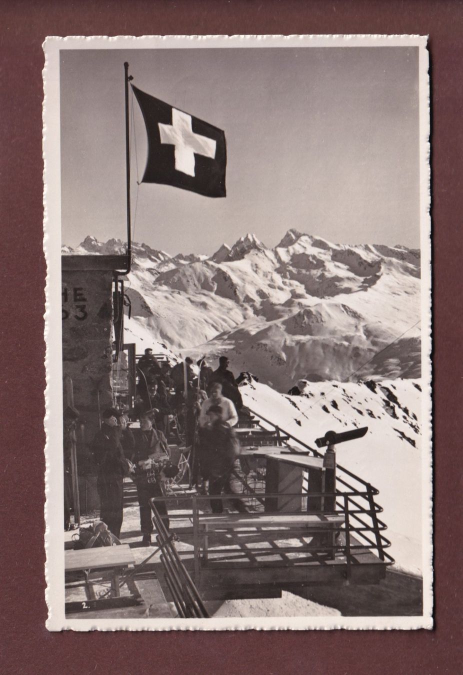 Cartoline postali: WEISSFLUHJOCH-PARSENN - 1945 – Usato da Pully venduto da nicecards