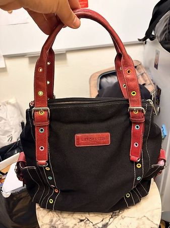 Lancaster Paris Handtasche  Schwarz/Rot