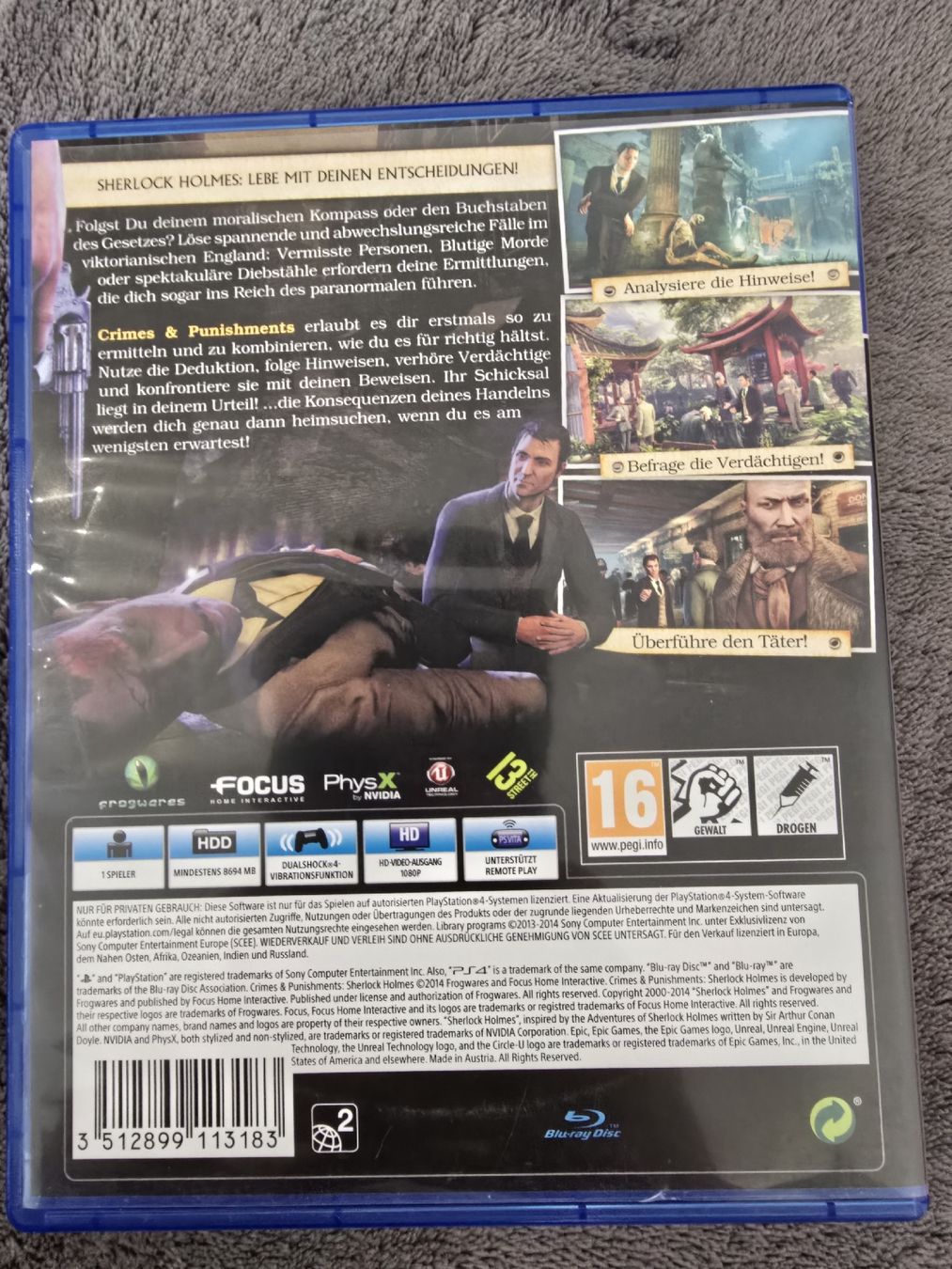 Giochi: Sherlock Homes PS4- Game – Usato da Muttenz venduto da kar_rp9p 1