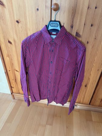 Herren Hemd s.Oliver kariert rot blau Grösse M