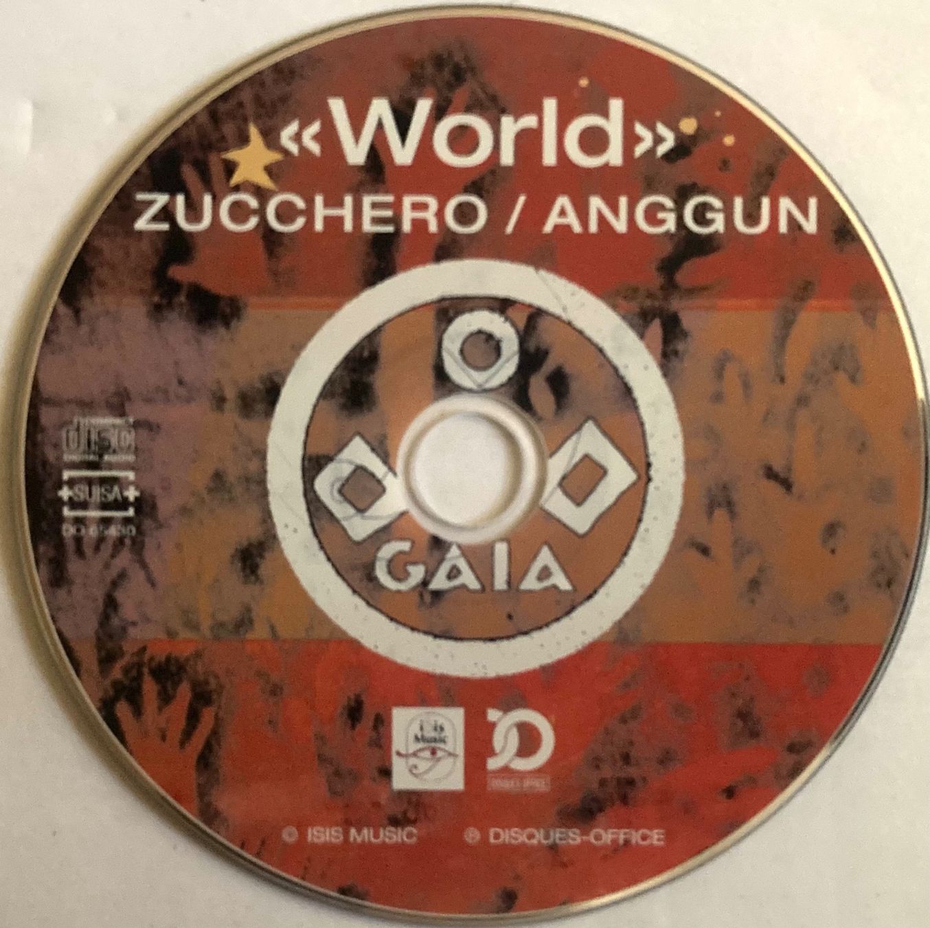 CD: ZUCCHERO / ANGGUN - WORLD – Usato da Poliez-Pittet venduto da Newtown-Records 2