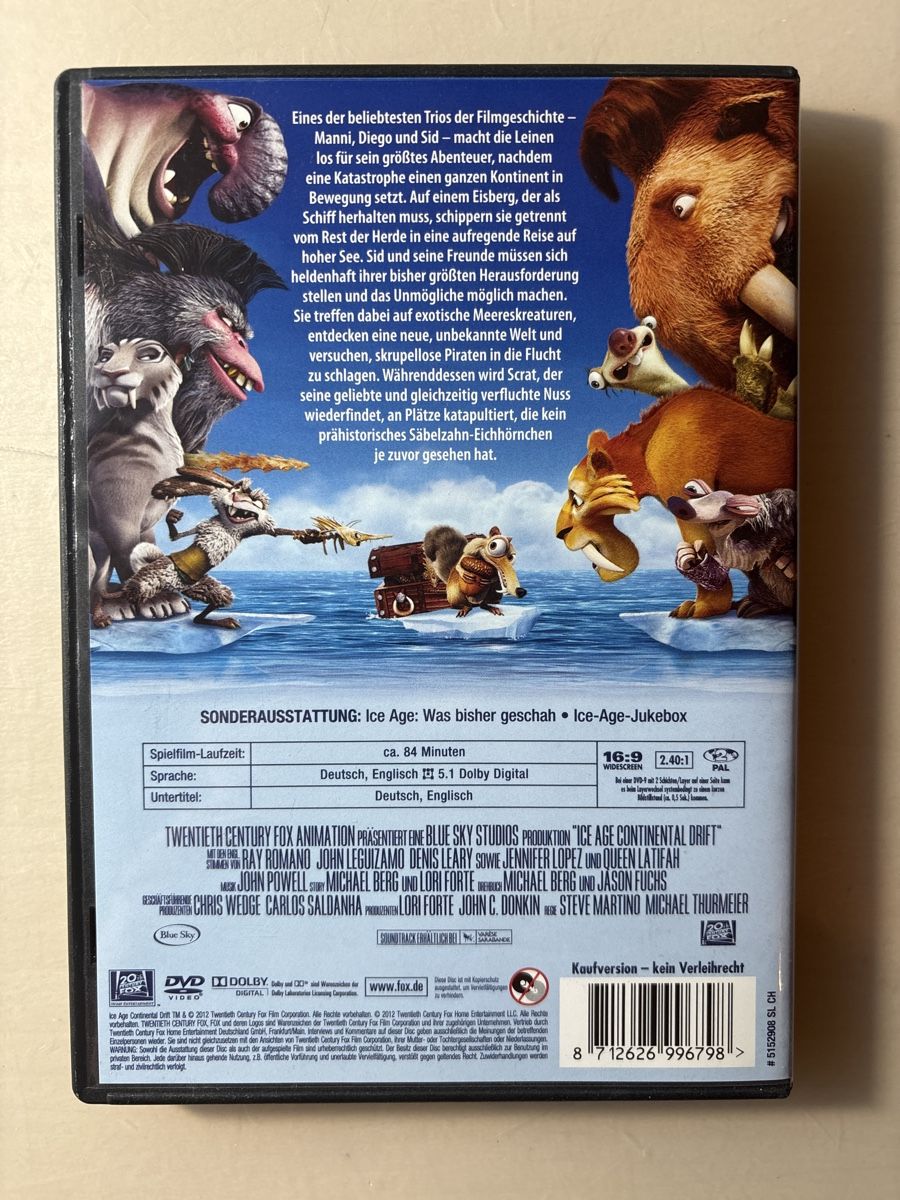 Tutti i DVDs: Ice Age 4 - Voll verschoben – Usato da Ruswil venduto da Slivio_ 1
