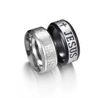 Edelstahlring „JESUS“ Gravur✝️💫Bague Jésus Gravure